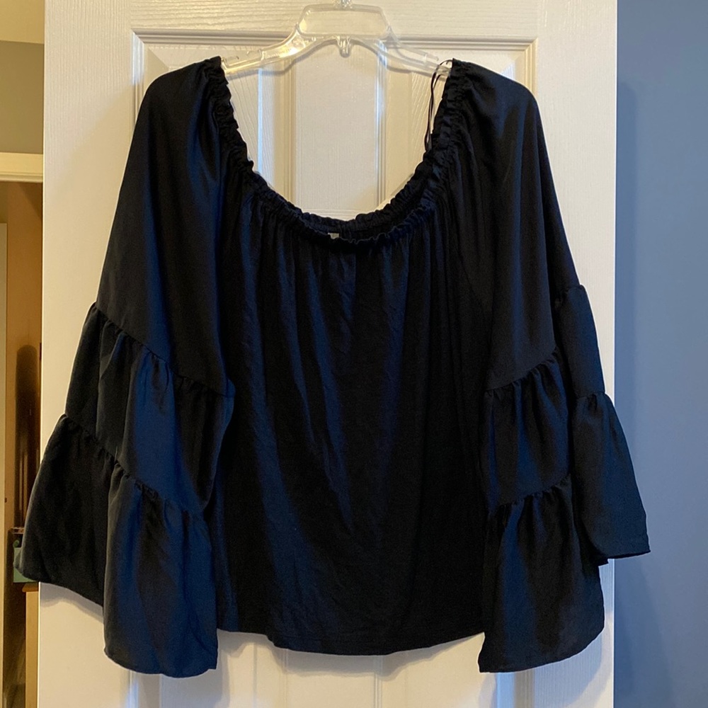 Anthropologie ruffle sleeve blouse